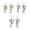3 Pairs 3 Colors Shell Pearl Beads & Imitation Jelly Acrylic Dangle Earrings EJEW-TA00573-1