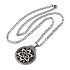 Witch Knot 201 Stainless Steel Enamel Pendant Necklaces NJEW-D066-03P-1