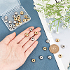 30Pcs 2 Colors 304 Stainless Steel Beads STAS-DC0003-68-4