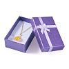 Rectangle Paper Jewelry Storage Gift Boxes with Bowknot LS-CON-TAC0014-09A-2