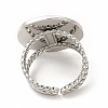Non-Tarnish 304 Stainless Steel Sun & Moon Planet Open Cuff Ring for Women X-RJEW-B027-20P-5
