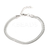 Tarnish Resistant Unisex 304 Stainless Steel Herringbone Chain Bracelets BJEW-H541-01A-P-1