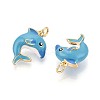 Brass Enamel Pendants KK-T072-22G-2