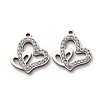 304 Stainless Steel Clay Rhinestone Pendants STAS-P406-17H-P-1