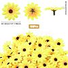 100Pcs Cloth Artificial Sunflower DIY-SP0005-96A-2