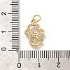 Rack Plating Brass Micro Pave Cubic Zirconia Pendants KK-H508-28G-09-3
