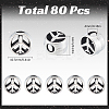 80Pcs Tibetan Style Alloy European Beads TIBE-SC0001-99-RS-2