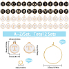 DIY Initial Letter A~Z Alphabet Brass Enamel Wine Glass Charm Rings Making Kit DIY-SC0024-58-2