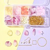 DIY Leaf & Flower Glass Earrings Jewelry Making Kits DIY-FS0007-06-7