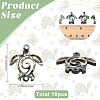 10Pcs Natural Paua Shell Connector Charms SHEL-YW0001-16-2