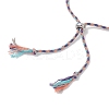 Macrame Cotton Cord Slider Bracelet Making AJEW-JB01536-02-5
