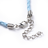 Trendy Braided Imitation Leather Necklace Making NJEW-S105-010-4