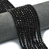 Natural Black Onyx(Dyed & Heated) Beads Strands G-A260-A21-01-1