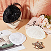 3Pcs 3 Colors Linen Mini Hat Fascinator Base AJEW-FG0004-04-5