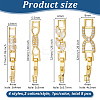 8Pcs 4 Styles Brass Pave Clear Cubic Zirconia Watch Band Clasps KK-OC0001-46G-2