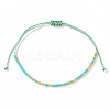 Bohemian Glass Seed Bead Braided Bead Bracelets ML0105-3-1