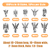 100Pcs 10 Styles Tibetan Style Alloy Pendants FIND-DC0004-24-2