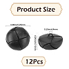12Pcs 1-Hole Cowhide Shank Buttons BUTT-CL0001-06B-2