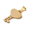 Ion Plating(IP) 304 Stainless Steel Pendants STAS-U025-17G-2
