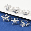 Brass Cuff Rings for Women RJEW-H256-20-P-1
