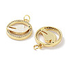 Brass Micro Pave Clear Cubic Zirconia Pendants KK-L213-024G-02-2