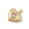 Brass Micro Pave Cubic Zirconia Pendants KK-H537-24B-G-2