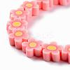 Handmade Flower Polymer Clay Beads Strands CLAY-M003-07F-3