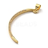 Brass with Cubic Zirconia Pendants KK-K341-32G-01-3