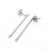 304 Stainless Steel Stud Earring Finding STAS-N090-JA713-1-2