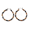 Alloy Enamel Hoop Earrings EJEW-P319-06P-2