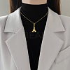 Brass Micro Pave Clear Cubic Zirconia Eiffel Tower Love Pendant Necklaces FS-WG3E8D3-01-3