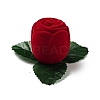 Flocking Plastic Rose Finger Ring Boxes LS-CON-C015-01A-1