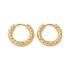 Ion Plating(IP) 304 Stainless Steel Grooved Hoop Earrings EJEW-M218-01A-G-4