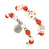2Pcs Glass & Synthetic Turquoise Beads Stretch Bracelets BJEW-JB12483-04-4