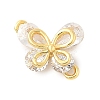 Brass Micro Pave Cubic Zirconia Connector Charms KK-U056-04G-1