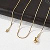 Ion Plating(IP) 304 Stainless Steel Snake Chains Necklaces LS-STAS-F094-24G-2