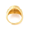 Round with Letter N Brass Enamel Adjustable Rings RJEW-U009-09G-3
