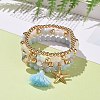 4Pcs 4 Style Natural & Synthetic Mixed Gemstone Beaded Stretch Bracelets Set BJEW-JB09115-5