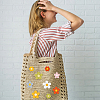 54pcs 18 Style Candy Color Two Tone Crochet Flower Appliques PATC-GA0001-23-6