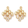 Brass Micro Pave Cubic Zirconia Pendants KK-A281-03G-1