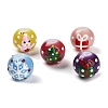 Christmas Theme Baking Paint Glass Beads LS-LAMP-I028-08-1