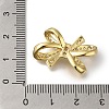 Rack Plating Brass Micro Pave Clear Cubic Zirconia Connector Charms KK-G500-07G-3