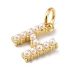 Rack Plating Brass with ABS Plastic Imitation Pearl Charms KK-B092-30H-G-2