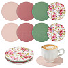 Magibead 8Pcs 4 Styles PU Leather Cup Mats AJEW-MB0001-09B-1