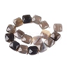 Natural Grey Agate Beads Strands G-T138-163-2