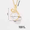 Fashionable Brass Clear Cubic Zirconia Pendant Cable Chain Necklaces for Women FN2830-2-1