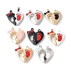 Spray Painted Alloy Enamel Magnetic Split Pendants PALLOY-V006-11-1