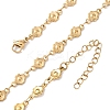 5.5MM 304 Stainless Steel Flower Link Chain Necklaces NJEW-P346-01G-4