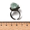 Natural Green Aventurine Irregular Nugget Open Cuff Rings G-A278-03AB-06-5
