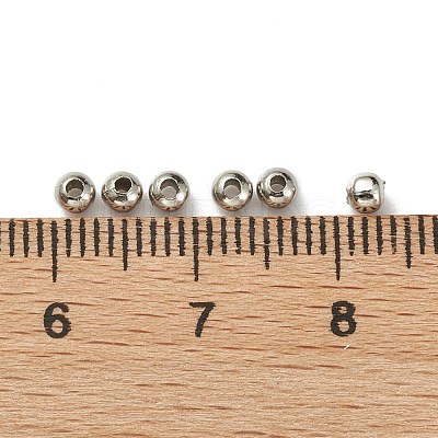 Tarnish Resistant 304 Stainless Steel Hollow Round Seamed Beads X-STAS-R032-3mm-1